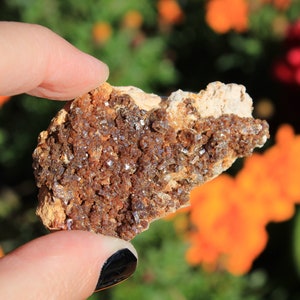 Vanadinite Raw Specimen, Encourages Creativity, Playfulness and Curiosity, Vanadinite On Matrix, Brown Crystal