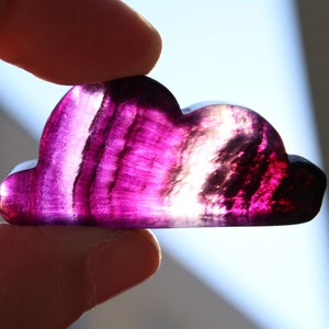 Purple Fluorite Cloud Carving, Polished Fluorite Crystal