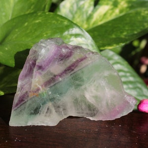 Small Rainbow Fluorite Slice Slab Polished Fluorite High Quality