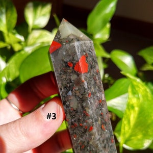 Balans en Vernieuwing Seftonite Afrikaanse Bloodstone Polished Point Bloodstone Obelisk Veelzijdige Toren