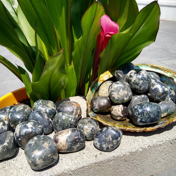 Covellite Tumble Gemstone Crystal, Healing Stone, Reiki Altar Tools