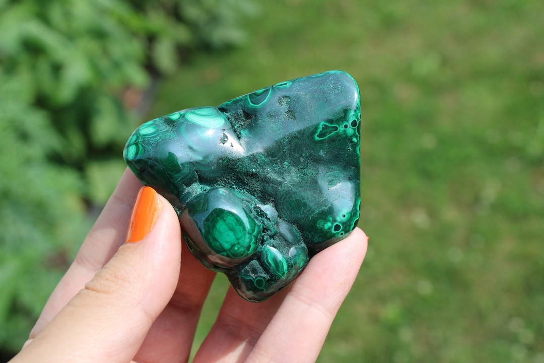 Green Malachite Polished Free Form Crystal, Stone of Transformation - Etsy