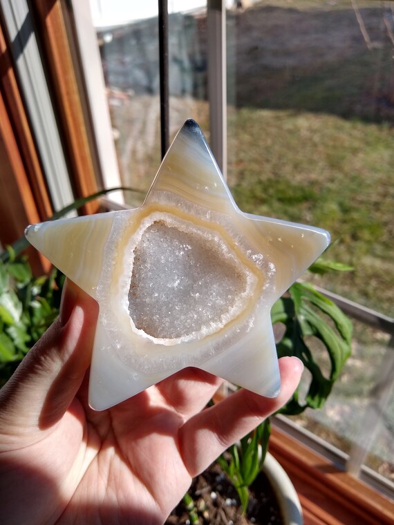 Hand carved Druzy Agate Stars Hand carved Druzy Agate Stars