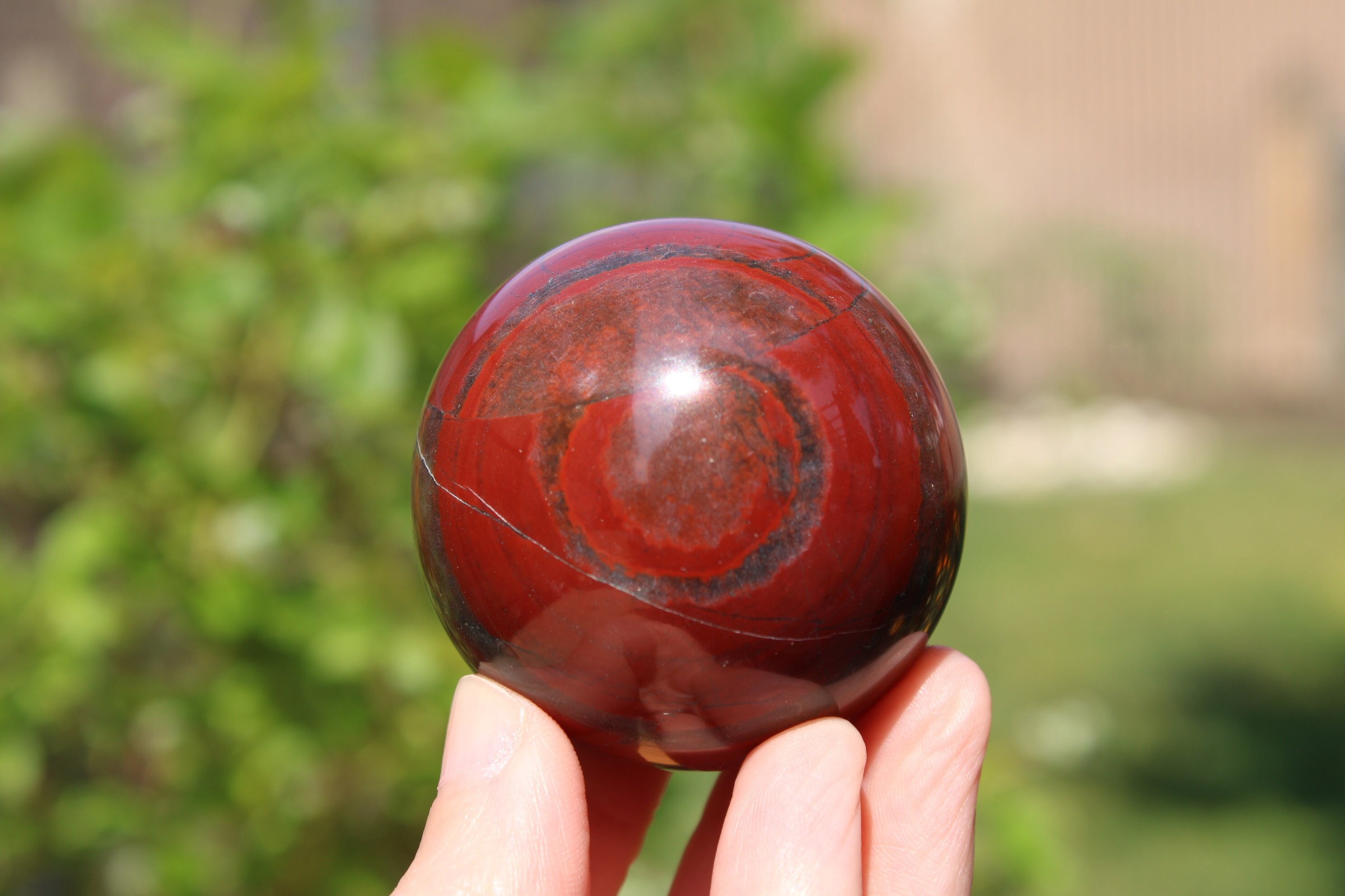 バランスと再生 セフトナイト アフリカン ブラッドストーン 研磨球石