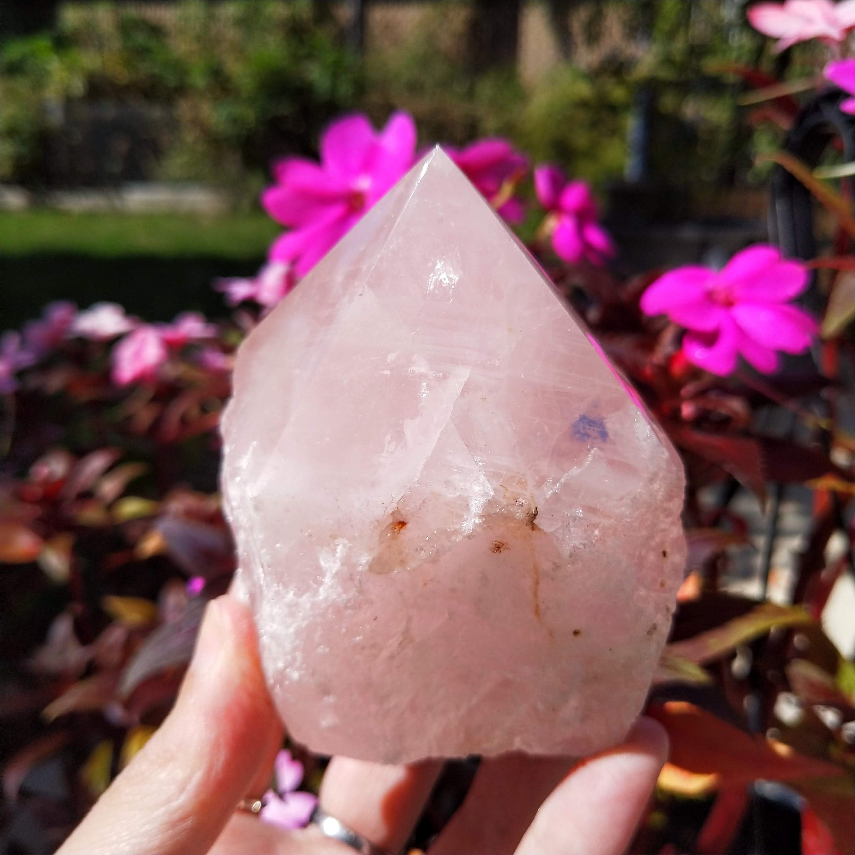 Rose Quartz Point Polished Top Rose Quartz Point the Self Love