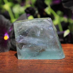 Small Rainbow Fluorite Slice Slab Polished Fluorite High Quality