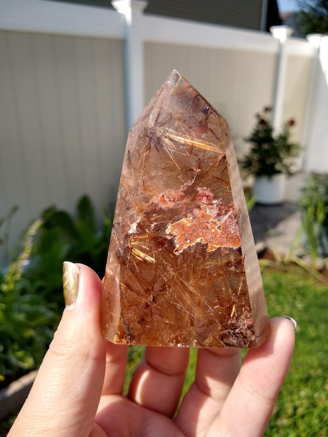 Large Copper Rutilated Quartz Manifestation Crystal Quartz W/ Etsy