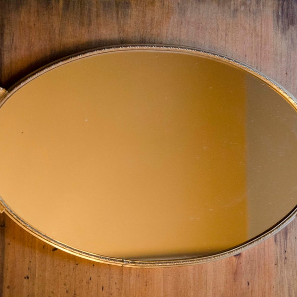 Vintage Gold Mirror Tray