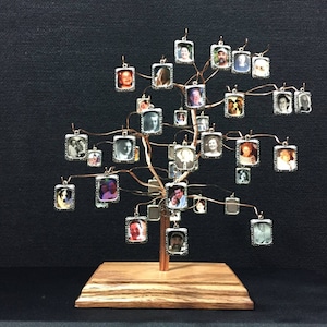 Medium Family Tree with 38 Photo Frame Charms and Use of Free Web based Photo Resizing tool