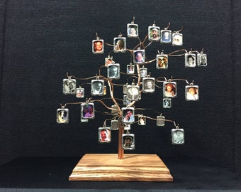 Medium Family Tree with 38 Photo Frame Charms and Use of Free Web based Photo Resizing tool