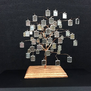 Large Family Tree with 57 Photo Frame Charms and Use of Free Web based Photo Resizing tool