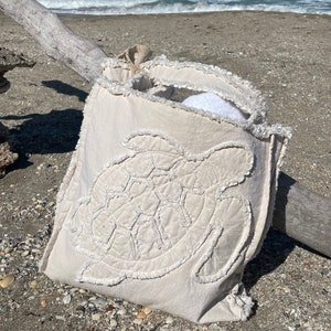 Quilted Blue Turtle Beach Bag main image 1
