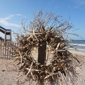 Beach Decor-Driftwood & Starfish Wreath