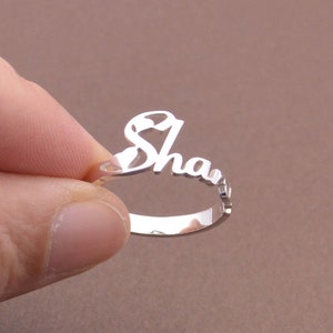 Custom Silver Name Ring-Personalized Name Ring-Hindu, Persian, Japan, Korean, Chinese, Ring-Gift For Her
