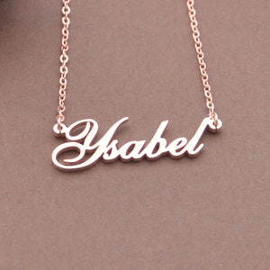 Rose Gold Name Halskette Valentinstag Geschenke für sie