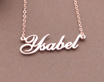 Rose Gold Name necklace-Valentine's Day gifts for her