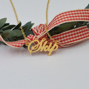 Gold name necklace-Personalized name plate necklace-custom any name-Personalized gifts for girls