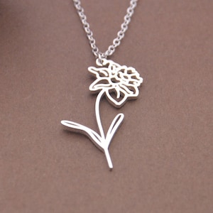 Birth Flower Necklace-Custom Birthday gift for Her-Christmas Gift For Mom