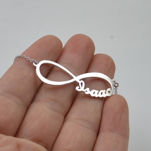 Infinity necklace with name-Infinity name Necklace for girls-Personalized handmade jewelry
