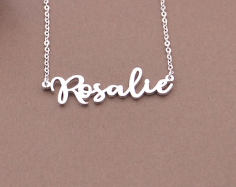 Custom silver Name Necklace-Personalized gifts for everyone-Mother's day gifts