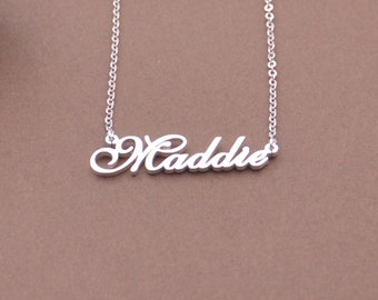 NAME Necklace-Personalized name plate necklace-Custom name jewelry for women,bestfriend