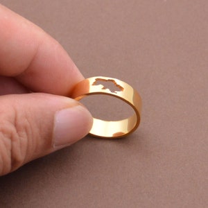 Custom Ukraine Ring,Silver Ukraine Ring Plated 18K Gold,Ukraine Map Ring,Personalized Gift For Best Friend image 1