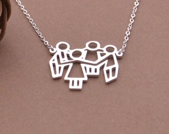 Custom Child Art Necklace, Drawing Necklace,Christmas Gifts