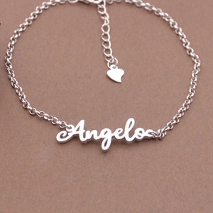 Pulsera con nombre personalizado, pulsera con letras personalizadas, pulsera con nombre delicado, regalo para ella, regalo de dama de honor
