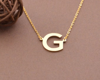 Personalized Initial Necklace, Christmas Jewelry, Custom Letter Pendant