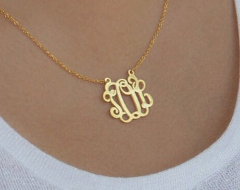 Unique gifts-monogram necklace-monogrammed gifts,Personalized Christmas gifts