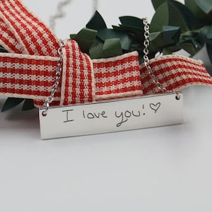Personalisierte Handschrift Halskette-Unterschrift Halskette-Personalisierter Schmuck-Denkmal Schmuck-Brautjungfer Geschenke-Mutter Geschenk