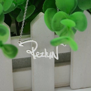 Signature necklace-handwriting jewelry-name necklace-custom name jewelry-signature jewelry-gift for Mom