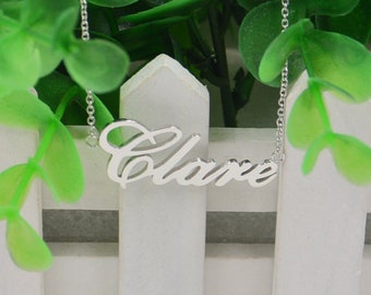 Name necklace-unique Name plate necklace-personalized Christmas gifts for Wife-Handmade Necklace