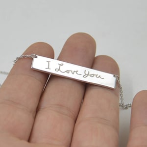 Handwriting necklace-personalized handwriting jewelry-signature necklace-mother&#39;s day gift for Mom