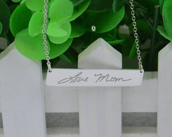 Christmas necklace-handwriting necklace-signature necklace-Handwritten jewelry-handmade gift for Mom