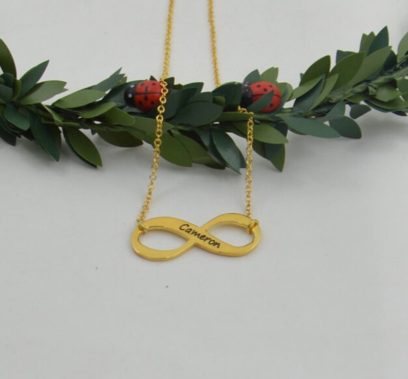 Custom infinity necklace,Couple/'s Infinity Necklace,Personalized gold name necklace,Engraved necklace,Custom Made with Any Name