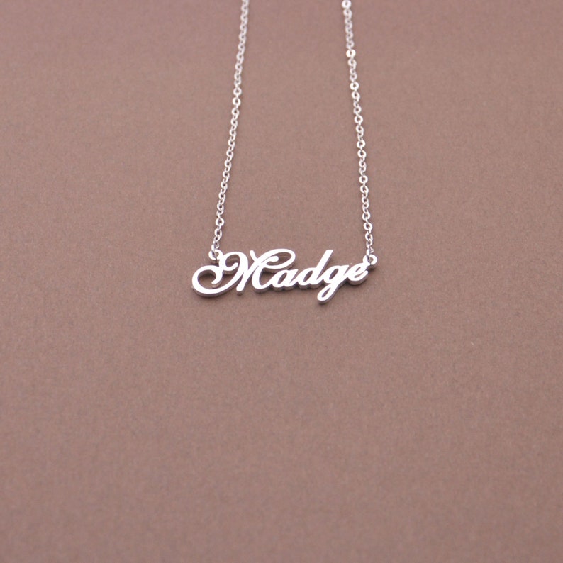 Name necklace-unique Nameplate Necklace-anniversary gifts for image 1