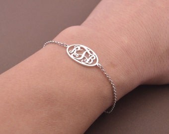 Pulsera con iniciales personalizadas - Regalos con monograma - Regalos de Navidad