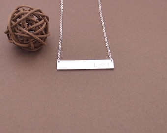 Personalized Name Bar Necklace, Custom Engraved Necklace For Her