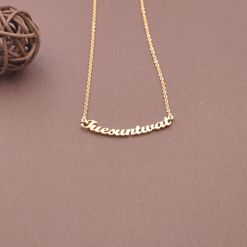 Phrase Engraved Necklaceword Necklacea Sentence Etsy