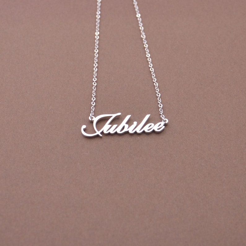 Name necklace-unique Nameplate Necklace-anniversary gifts for my wife-christmas gifts for teens image 4