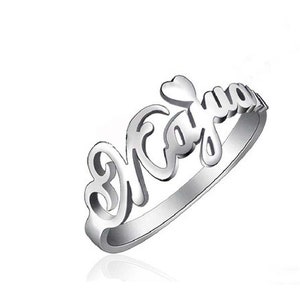 Personalized Name Ring,Silver Name Ring,Gift for women-mother&#39;s day gift
