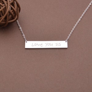 Handwriting Necklace,Signature Necklace,Personalized Handwriting Jewelry,Handwriting Gift For Her