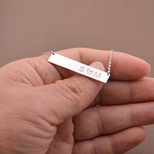 Personalized name bar necklace,engraved necklace,Christmas gift