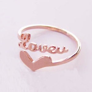 Christmas Sales-Name ring Rose gold-custom name ring-valentines day gifts-Custom  Any Name,Christmas gift for wife