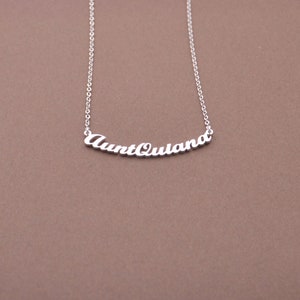Personalisierte Silber Halskette-Wort Halskette-Weihnachtsgeschenk-Geschenk für Mama