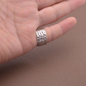 9 Band Puzzle Ring in Sterling Silber-beliebige Größe bestellen-Geschenk für Mama Bild 5