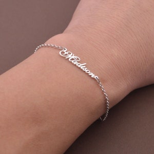Personalized name bracelet-nameplate bracelet-women name image 3