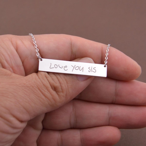Personalized SIGNATURE NECKLACE-Signature jewelry-sterling silver handwriting gift for women-Christmas gift