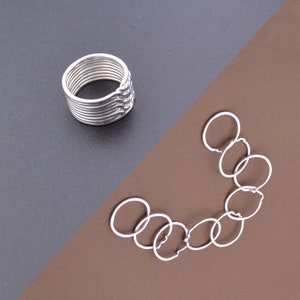 9 Band Puzzle Ring in Sterling Silber-beliebige Größe bestellen-Geschenk für Mama Bild 1